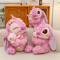 Peluche Super Douce Fleur de Cerisier Dorée Brodée de Roses Roses - Poupée Florale Brodée pour Enfants, Vente en Gros, Cadeau