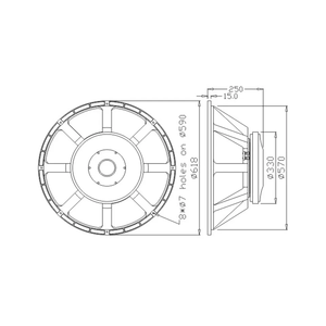 Rofprofessional 24 Inch ubwoofer pepeakers Or o Puudio ystem ade n hinhina - Product Image 3