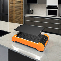 Grill de table électrique sans fumée pour intérieur, barbecue raclette avec plaque antiadhésive PTFE détachable, pour la cuisine domestique et hôtelière