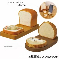 Penyangga Ponsel Kucing Resin Miniatur Jepang, Figur Kucing untuk Meja, Dekorasi Rumah & Kantor, Lukisan Tangan, Hadiah Kucing Keberuntungan