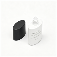 Envase cilíndrico personalizado de 30g para protector solar, de plástico PE con tapa de rosca, contenedor vacío SPF 50 con serigrafía.