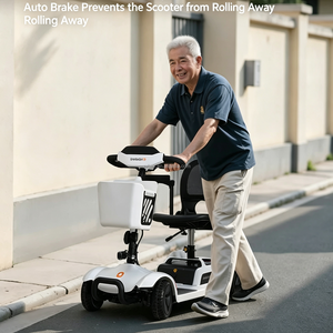 Leichter 4-Rad-Scooter, 250W Tragbarer Elektrischer <span class=keywords><strong>Senioren</strong></span>-Scooter Faltbar für Ältere Reisen und Outdoor-Nutzung - Product Image 1