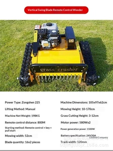 China Mini Self Propelled Industrial <b>Remote</b> Control <b>Flail</b> <b>Mower</b> High Quality Competitive Gasoline Rc 7.5-9Hp 4-Stroke Cutting KR - Product Image 3