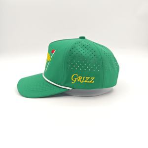 Gorra de Béisbol/Golf Unisex Personalizada de 5 Paneles con Logotipo Bordado, Orificios Cortados con Láser, Tela Impermeable de Sarga, Ajustable, Diseño Deportivo con Estampado de Leopardo - Product Image 4