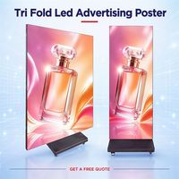 Layar LED Lipat Tiga Sisi, Panel LED Lipat Dua Sisi P2 P5 P4.81 untuk Pameran Toko Grosir