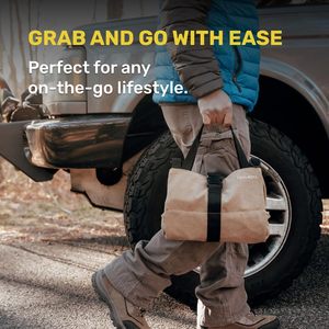 Échantillon gratuit Organisateur extérieur pliable pour hommes kit sac d'électricien à main en gros avec poches petits sacs à outils enroulables pour charpentier - Product Image 4