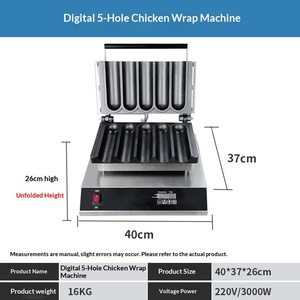Máquina para Hacer Wraps de Pollo Comercial de Acero Inoxidable ZZ400K, con Control de Temperatura y Calentamiento Eléctrico para la Elaboración de Wraps de Pollo con Tortilla - Product Image 3