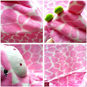 Nouveau carré flanelle serviette de <span class=keywords><strong>bain</strong></span> <span class=keywords><strong>peignoir</strong></span> pour enfants dessin animé Cape Poncho bébé Swaddle couverture tricotée pour nouveau-né - Product Image 4