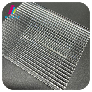 Lámina Decorativa Acrílica Extruida de Alta Calidad, 4x8 pies, Transparente con Rayas en Relieve, 2mm de Grosor - Product Image 1