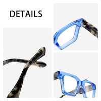 Prix d'usine – Grandes montures optiques unisexes en acétate à monture intégrale, verres anti-lumière bleue, coloris variés