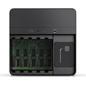 Hot N2 Aluminio <span class=keywords><strong>Mini</strong></span> <span class=keywords><strong>ITX</strong></span> NAS <span class=keywords><strong>Case</strong></span> Home Office Entretenimiento Juego Servidor de computadora Admite 5 Disco duro SFX Power PC Material - Product Image 3