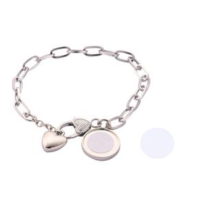 อินสตาแกรมใหม่ขายดีงานหัตถกรรมโลหะงานประดิษฐ์ทำมือโลโก้ทรงกลมกำไลข้อมือย้อนยุคพิมพ์ซับลิเมชัน - Product Image 6