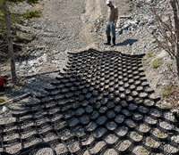 Géocell en HDPE/PP, Protection des pentes, Stabilisation du fond de piste, Fabrication sur mesure