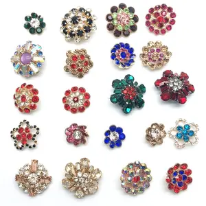 21mm metal alloy rhinestone shank jeans button for garments