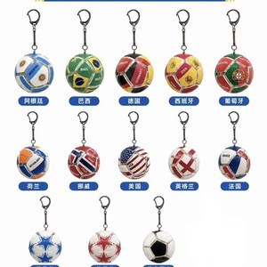 Pallone da Calcio Antistress, Accessori per Tifosi, Piccoli Regali, Portachiavi con Bandiere, Souvenir - Product Image 4
