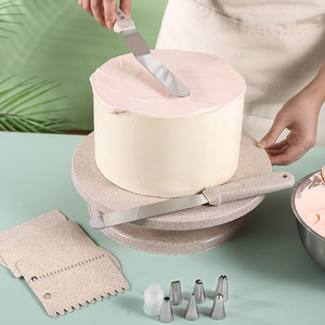 Ensemble de décoration de gâteaux avec plateau tournant, poche à douille et embouts pour gâteau d'anniversaire, DIY, usage domestique - Product Image 2