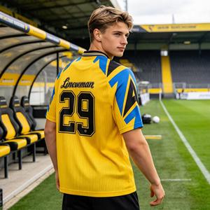 Camiseta de fútbol OEM personalizada con sublimación completa, cuello tejido, estampado completo, logotipo bordado en silicona personalizado para equipo deportivo - Product Image 2