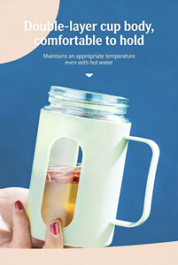 Bouteille d'eau en verre givré coloré à changement de couleur avec couvercle, personnalisable avec logo, vente en gros - Product Image 4
