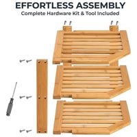 Étagère en bambou à 3 niveaux pour coin de cuisine, support à assiettes, rangement pour pain et fruits, organisateur gain de place, étagère de comptoir