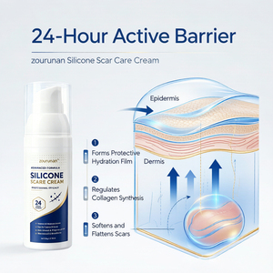 Crème cicatrisante au silicone professionnelle Zourunan 50g, formule avancée à efficacité <span class=keywords><strong>24H</strong></span>, gel de réparation rapide pour les cicatrices chirurgicales, d'acné, de brûlures et corporelles - Product Image 3