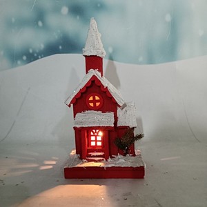 Maison <span class=keywords><strong>de</strong></span> Noël <span class=keywords><strong>en</strong></span> <span class=keywords><strong>bois</strong></span> avec lumières LED, décor <span class=keywords><strong>de</strong></span> village pré-éclairé pour exposition <span class=keywords><strong>de</strong></span> Noël - Product Image 1