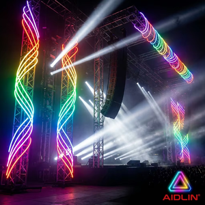 <span class=keywords><strong>Tube</strong></span> LED néon numérique DMX512 à 360 degrés certifié CE AIDLIN, 25 mm, 24 V, IP67, étanche, en silicone, pour scène et événements - Product Image 6