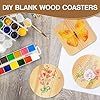 Solid Wood Pine Coaster DIY Painting Wood Chip Simple Square <b>Cup</b> Insulation Pad for Home Coffee <b>Easter</b> Occasion Polished - Product Image 3