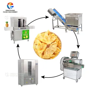 Food Industrial Machine Automatic Fruit & Vegetable Pineapple Skin removal Cutting drying Processing for snack food plants