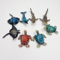 Vente en gros d'ornements nautiques, côtiers, marins, tortues en résine, tortues marines, requins, dauphins, figurines souvenirs, aimants pour réfrigérateur