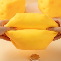 Pelota de Descompresión con Relleno de Queso Explosivo - Juguete Divertido para Niños y Adultos