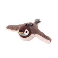 Jouet interactif pour chat en peluche avec plumes de paon remplaçables, jouet couineur pour la chasse des chats d'intérieur