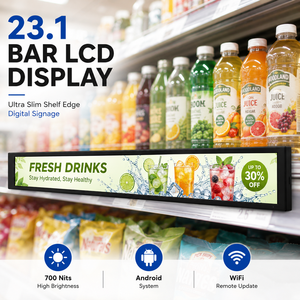23.1 Inch Long Screen Fhd Ultra-Wide Stretched Led Advertising Smart Wifi Lcd <b>Shelf</b> <b>Bar</b> Display Wide LCD CD231F3Z-001 High Brigh - Product Image 1