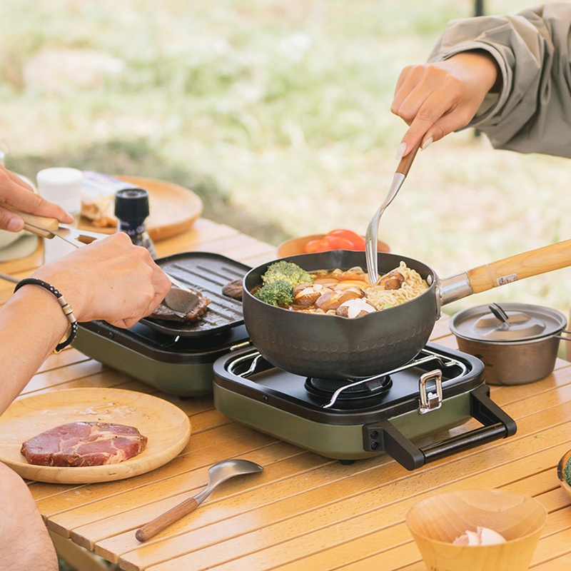 Naturehikeマルチ燃料キャンプストーブポータブル2バーナー調理