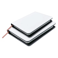 Carnets modernes personnalisés en cuir PU noir et blanc de haute qualité, format A5/A6, 100 pages, écologiques, pour sublimation DIY