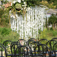 Guirlande de clochettes de vent LANJO de luxe en verre suspendu pour toile de fond de mariage, décoration d'arche de réception extérieure, fabriqué en Chine