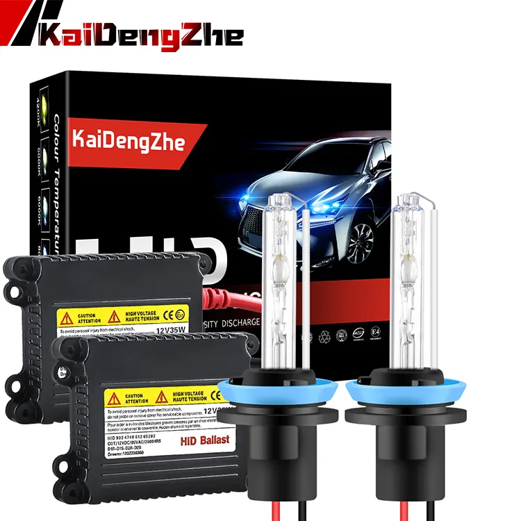 Lâmpada xenon para farol automotivo 6000k 12v, h8 brilhante, 35w, hid, kit com balastro slim