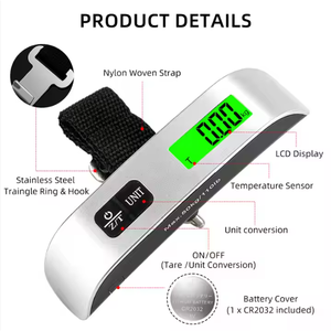 Biểu Tượng Tùy Chỉnh Kỹ Thuật Số Treo Hành Lý Quy Mô Với Backlit Cho Du Lịch Xách Tay Cầm Tay Vali Trọng Lượng Quy Mô 110 pounds 50Kg - Product Image 4