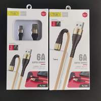 Câble de charge rapide Micro USB TLAI modèle TL-169 6A, chargeur USB Type-C en cuivre pur, gaine en nylon, blindage tressé, téléphone portable