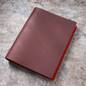 Envío de la gota Libro de trabajo de cuero de grano completo Libro de cuentas de negocios Cubierta de libro de cuero de papel personalizado Jotter Vintage A4 <span class=keywords><strong>Notebook</strong></span> - Product Image 4