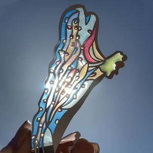 Segnalibro personalizzato in vetro colorato-nome/Logo personalizzato, stile finestra colorata in metallo smalto chiesa, accessorio di lettura - Product Image 2