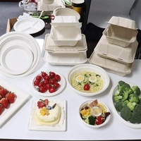 Desechable 10 ''12.5'' ovale canne à sucre bagasse fête assiette à dîner contenants alimentaires jetables en gros