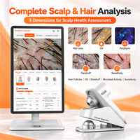 Analyseur capillaire et du cuir chevelu AI : Machine d'analyse cutanée pour la détection de la perte de cheveux, de la santé du cuir chevelu et de la pigmentation