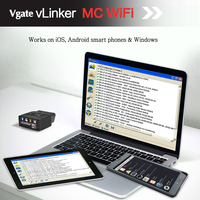 VLinker-herramienta de diagnóstico OBD2, dispositivo de escaneo, lector de código de coche, escáner de diagnóstico OBD2, Wi-Fi, MC, WIFI