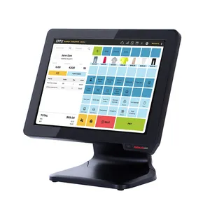 15inch waterproof bevel free multi-touch restaurant point of sale system