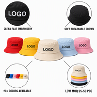 Casquette de pêcheur personnalisée avec logo brodé OEM, chapeau bob en coton à large bord, protection solaire, approvisionnement en gros