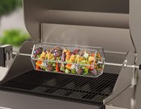 Panier rotatif qui tourne à l'intérieur du four à friteuse à air, panier de rôtisserie pour cuire des frites, des légumes, des chips, des ailes