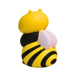 Jouet anti-stress en mousse PU jaune mignon en forme d'abeille, souple, imprimé en sérigraphie, cadeau promotionnel pour les salons professionnels - Product Image 4