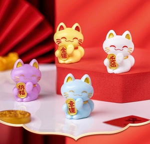 Modèle de <span class=keywords><strong>chat</strong></span> <span class=keywords><strong>porte</strong></span>-<span class=keywords><strong>bonheur</strong></span> <span class=keywords><strong>japonais</strong></span> DIY, figurines de paysage, décoration intérieure, <span class=keywords><strong>chat</strong></span> de la fortune en résine, ornement de gâteau - Product Image 3