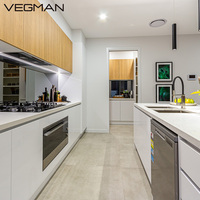 Meuble de cuisine en mélaminé style bois, garde-manger personnalisé, îlot de cuisine sur mesure, bureau de salle à manger, pour appartement et maison complète