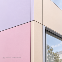 Panneau composite en aluminium de couleur unie de 4 mm, revêtement PVDF, pour revêtement mural extérieur